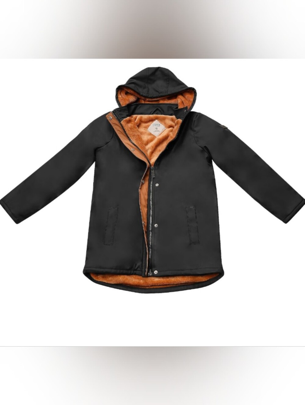 Hunter Boy's 4T Plush Lined Rain Jacket – Waterproof Hooded Coat Black